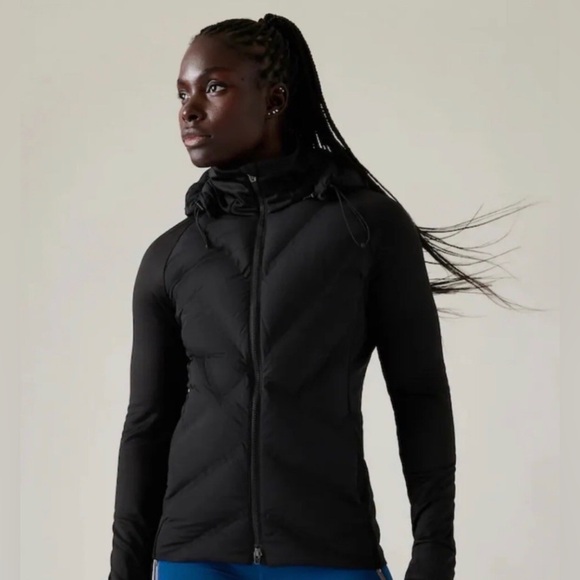 Navy Athleta Inlet Hybrid Puffer Jacket EUC - Picture 2 of 6